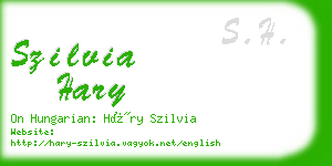 szilvia hary business card